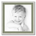 thumbnail image 1 of ArtToFrames 28x28" Matted Picture Frame with 24x24" Single Mat Photo Opening Framed in 1.25" Off White Wash on Ash and 2" Basil Mat (FWM-4098-28x28), 1 of 8