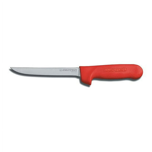 1Pack DexterRussell 01563R Boning Knife, 6" L, SS Blade, Red