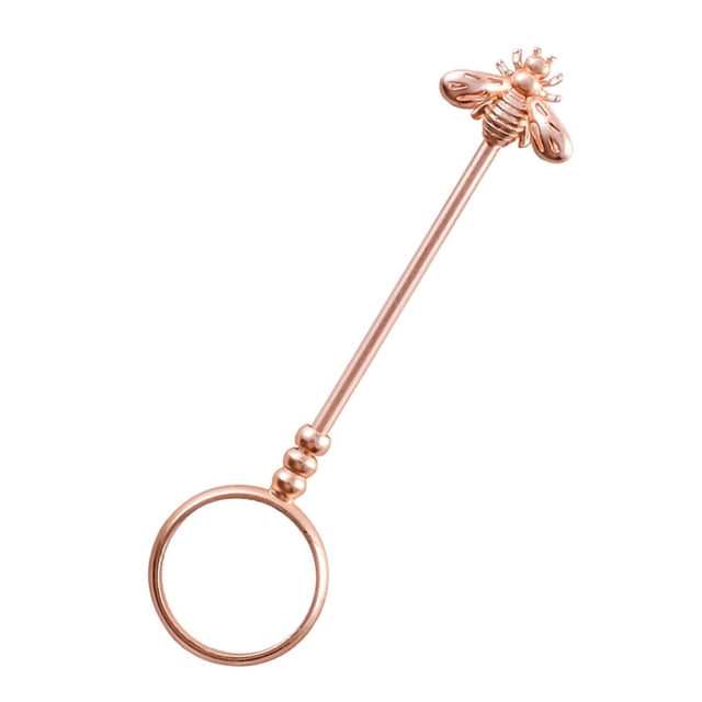 Cateissary Clip de anillo Manos libres Soporte de anillo ajustable Estante de joyería de mano de latón universal, 16 mm, Plata encendedores oro rosa 16 mm