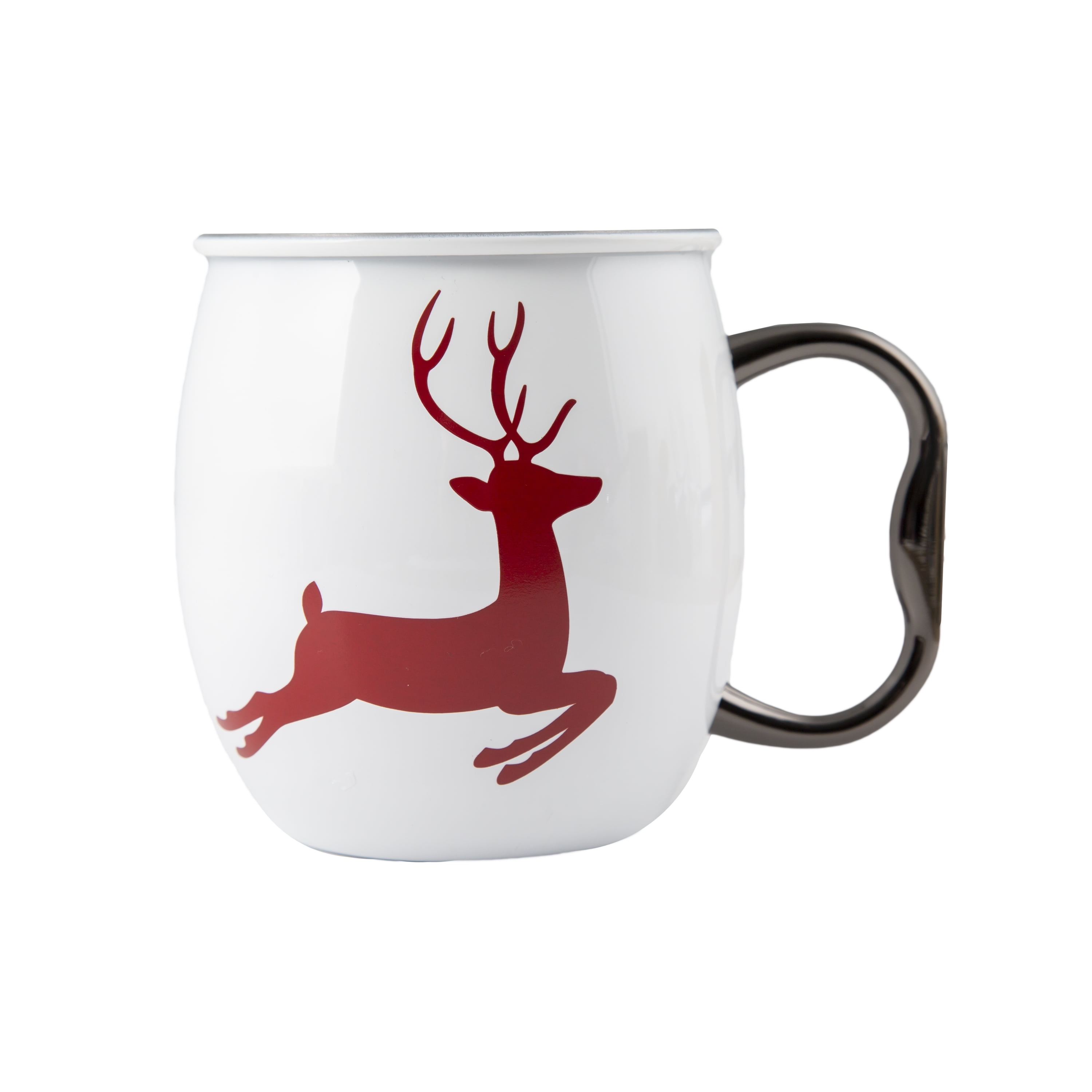 Better Homes And Gardens Stainless Steel Christmas Reindeer Cup Mug Set