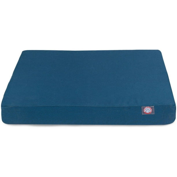 Solid Large Orthopedic Memory Foam Rectangle Dog Bed
