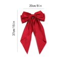 1pc Elegant Black Large Ribbon Bow Spring Clip Hair Clip, Suitable For