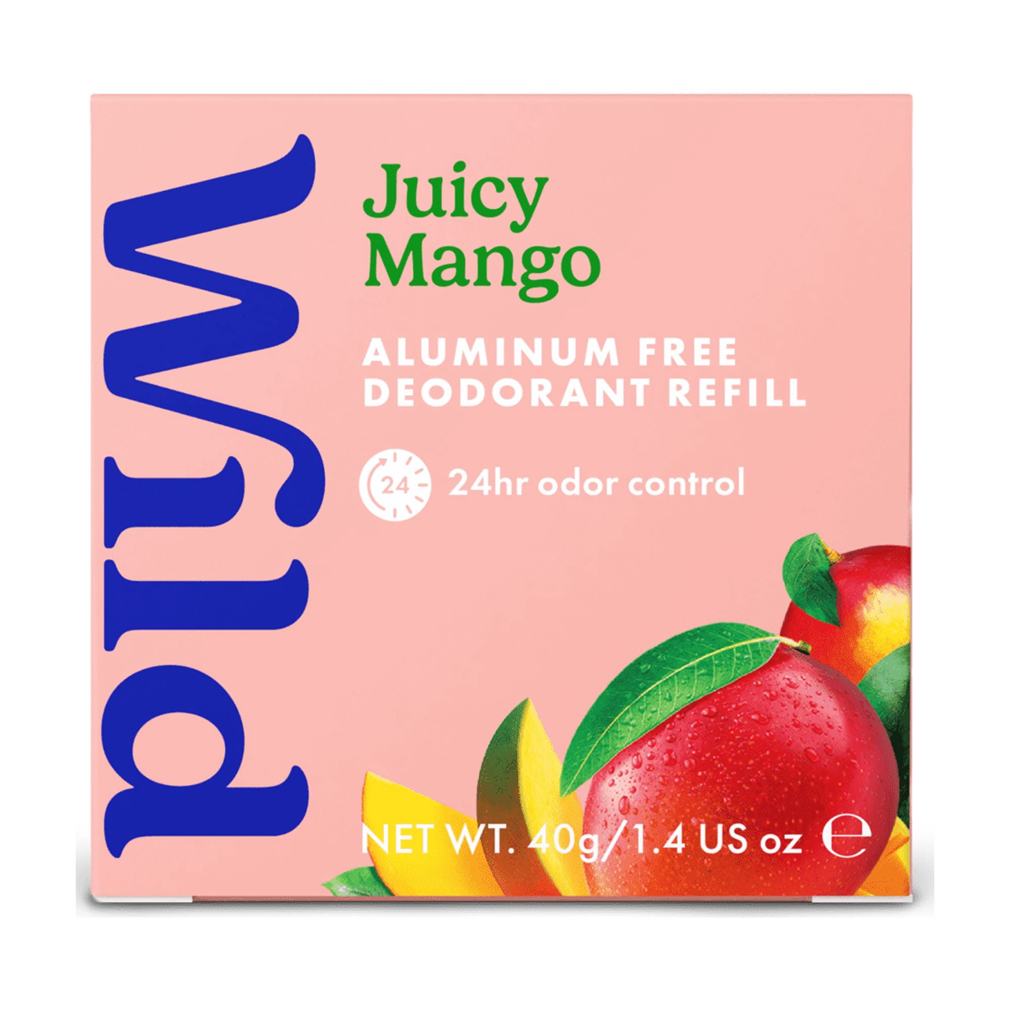 Wild Stick Deodorant Refill, Juicy Mango. Aluminum Free, for Women and Men, 1.4oz
