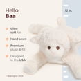 thumbnail image 3 of Bearington Baa White Lamb Stuffed Animal - 12" Huggable Sheep Stuffed Animal with Soft Fleece Fur and Easy Surface-Washable Design - Adorable Sheep Plush Gift for Babies, Toddlers, and Kids, 3 of 7