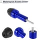 thumbnail image 5 of Protector de guardabarros de aleación de aluminio y plástico de 10mm para slider de marco de motocicleta, protección contra choques, pad de protección, 44mm, 137mm, tornillo azul, 1 juego, 5 of 7
