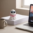 thumbnail image 3 of Summerween Ghost Resin Figurine with Flamingo Float and Sunglasses - Cute Beach Vacation Tabletop Decor for Summer Halloween Party Shelf Gift, 3 of 5
