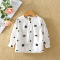 thumbnail image 4 of Gyratedream 1-8Y Spring Kids Baby Girl Long Sleeve Embroidered Floral Blouse Shirt Tops, 4 of 5