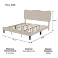thumbnail image 2 of Homhougo Full Size Bed Frame Faux Leather Upholstered Platform Bed with Button Tufted and Adjustable Headboard, Heavy Duty Mattress Foundation, No Box Spring Needed(Beige), 2 of 9