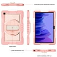 thumbnail image 3 of Case for Samsung Galaxy Tab A7 10.4 2020 Model SM-T500/T505, Kids Friendly Heavy Duty Rugged Shockproof Adjustable Kickstand Full Protective Tablet Cover with Hand/Shoulder Strap, Rose Gold, 3 of 8