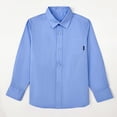 thumbnail image 6 of JUMEYU Long Sleeve Uniform Shirts for Boys Toddler Boys Long Sleeves Button Down Shirt Size 11-12 (Blue,11-12 Years), 6 of 7