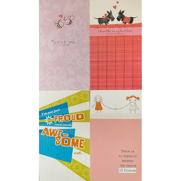 Card Love : Loving You, Miss You, Love : 4 Different Cards, 2ea (pack of 8)
