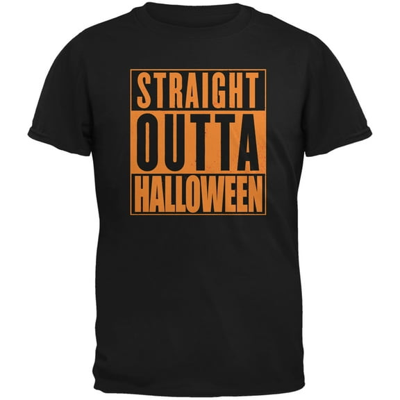 Old Glory Mens Straight Outta Halloween Short Sleeve T Shirt
