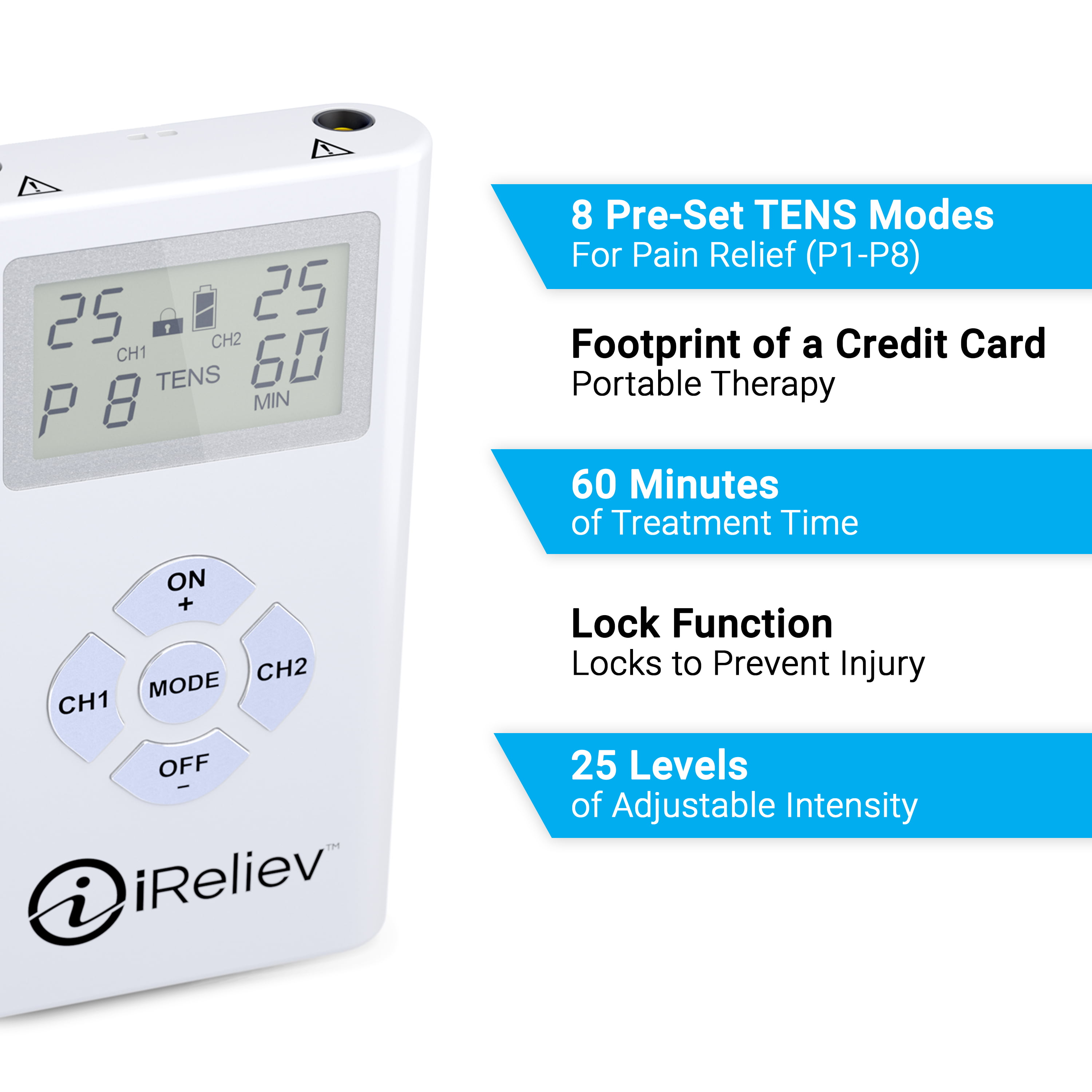 TENS Unit Dual Channel Electro Therapy Pain Relief System from iReliev Walmart