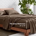 thumbnail image 6 of Bare Home Premium 1800 Collection 5-Piece Bed Sheet Set, Split King, Heathered Taupe, 6 of 10