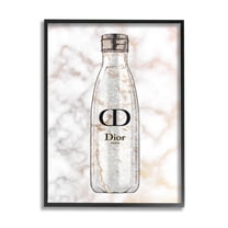 Stupell Industries Sports Bottle Glam Fashion over Marble Black Framed, 16 x 20, Design by Ziwei Li