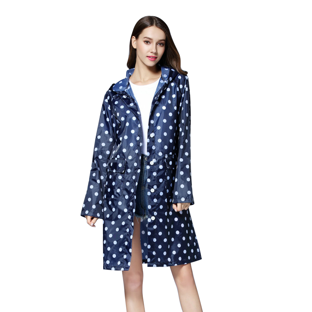 Kinzd Fashion Cute Dots Raincoat Women Poncho Waterproof Rain Wear Outdoor Coat Jacket - image 2 of 10