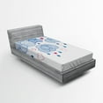 thumbnail image 1 of Ambesonne Modern Fitted Sheet, Hand Drawn Clouds, Twin XL Size, Violet Blue Magenta, 1 of 2