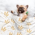 thumbnail image 3 of Pofeuu Wheat Print Puppy Blanket,Dog Blankets,Pet Blanket Cozy Cat Blankets for Indoor Cats, Fuzzy Pet Blanket for Kitten Doggy Dog Blankets-Small, 3 of 8