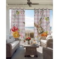 thumbnail image 3 of Pink Easter Blackout Curtains 96 Inch Length 2 Panels Set, Bunny Spring Floral Checkered Full Shading Curtains for Windows, Blackout Curtains for Bedroom Living Room 52"x96", 3 of 8