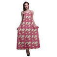thumbnail image 1 of Bimba Rayonne Floral Dames Imprimé Dos Nu Spaghetti Sangle Long Maxi Soirée Partie Robe-Petite, 1 of 1