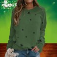 thumbnail image 3 of MVRLSH Essentials Hoodies for Women Soft Printed O Neck Long Sleeve Warm Winter Casual Tops Spring Fall Layering Daily Outfit Match Sweatshirt Green - XXL, 3 of 7