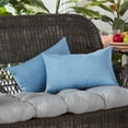 thumbnail image 5 of Greendale Home Fashions 19'' x 12'' Reversible Outdoor Throw Pillow, Set of 2, Denim, 5 of 6