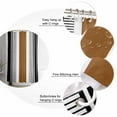 thumbnail image 6 of Shower Curtain Black Brown Stripe Bathroom Curtains with Hooks, Waterproof Fabric Boho Style Bath Shower Curtains Set for Bathroom Bathtubs Decor 72x72 Inch, 6 of 8