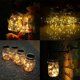 thumbnail image 3 of 1M 10 LED Tapa de lata de albañil solar Cadena de luces LED Cadena de luces decorativas para jardín Patio Paisaje del hogar (luz blanca cálida), 3 of 4