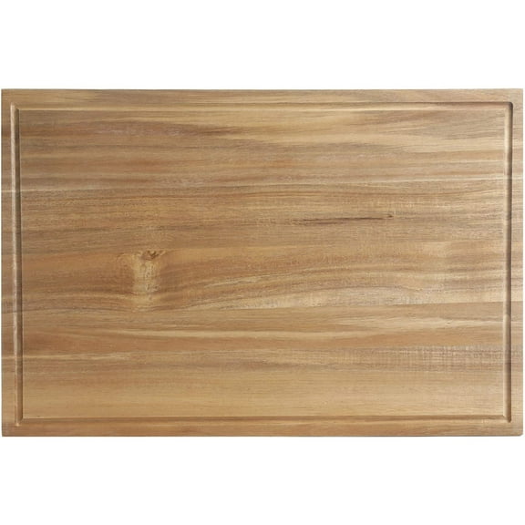 Kenmore Kenosha 24 x 16 Inch Kitchen Cutting Board w/ Juice Groove, Acacia Wood