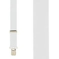 thumbnail image 2 of Suspender Store 2 Inch Wide Trigger Snap Suspenders - WHITE 48" for 5'9" to 6'2" tall, 2 of 4