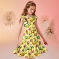 thumbnail image 7 of DAETIROS Girls Easter Dress Flutter Sleeve Tiered Multicolor Floral Print with Bunny Corgi Soft Stretchy 5-14 Years,Size 11 T, 7 of 7