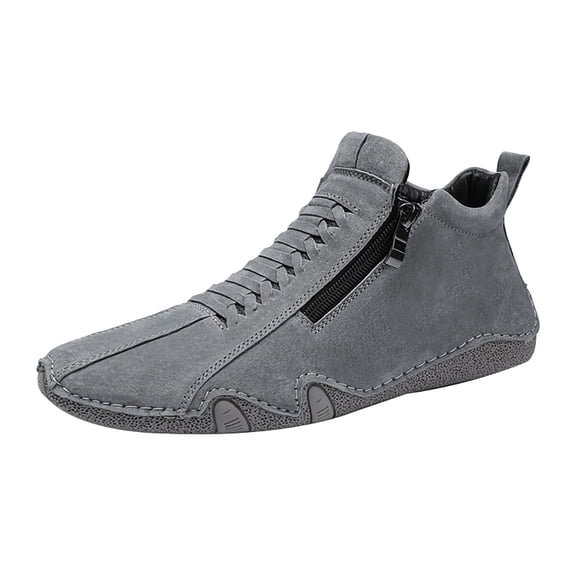 NOKIO Casual Ankle B𝗈𝗈𝑡𝑠 for Men Side Zipper High Top L𝗈afers Lightweight Non-S𝗅ip Che𝗅sea Shoes Breathable Wide Width Sneakers Comfortable Fashion Outdoor Footwear