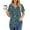 C-Floral Blue, variant on UVN Womens Blouses Summer V Neck Shirts Ladies Short Sleeve Casual Pleated Floral Tunic Tops