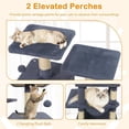 thumbnail image 6 of Choco Moon 57" Cat Tree w/Dual Condos, Hammock & 2 Balls, Cat Climbing Tower, Corner Cat Tree, Cat Condos for Indoor Cats-Gray, 6 of 9