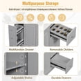 thumbnail image 4 of 36" Bathroom Vanity with Sink Combo, Modern Thickened Wood Bathroom Storage Cabinet with 4 Drawers & Soft Closing Door, Adjustable Shelves, Gray, 4 of 9