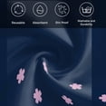 thumbnail image 5 of Pink Flower Cloth Napkins, Japanese Style Floral Navy Blue Washable and Reusable Dinner Napkins Set of 8, Table Napkin for Kitchen Party Birthday Wedding Hotel Housewarming 20"x20", 5 of 8