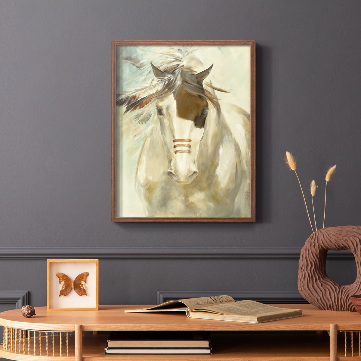 Warrior Framed Print in Brown Solid Wood 8 x 10 Framed Print