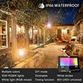 LED Flood Light Outdoor, 500W Equivalent 5000LM Smart RGB Landscape