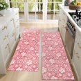 thumbnail image 4 of Kitchen Rugs Sets Of 2,Pink Pioneer Flower and Paisley Pattern Anti Fatigue Kitchen Mat Rugs Non Slip Washable,Decorative Kitchen Floor Mats for Kitchen,Sink,Laundry,17"X47", 4 of 5