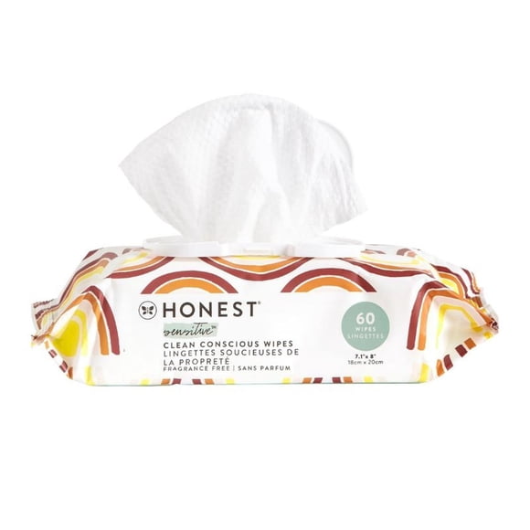 THE HONEST COMPANY Toallitas Húmedas para Bebé Clean Conscious Sensitive 60 piezas Rainbow