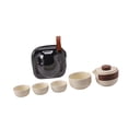 thumbnail image 2 of Juego de té de viaje de cerámica, regalo para amantes del té, tetera de kung fu con bolsa de almacenamiento. Juego de cuatro tazas de té, 2 of 9
