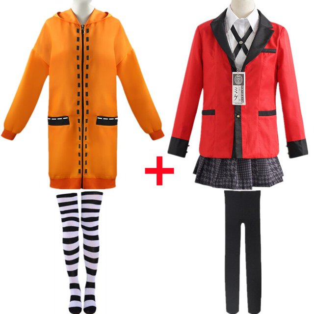 JK trajes escolares para niñas, uniforme de falda, ropa de Halloween, Anime, Kakegurui, Yumeko, Jabami, Yomoduki, Runa, disfraz de Cosplay