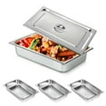 thumbnail image 4 of 4 Pack Full Size 4" Deep Steam Table Pans w/ Lid Buffet Catering Hotel Food Prep, 4 of 10