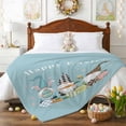 thumbnail image 3 of Throw Blanket Fleece Throw Blanket 50x60in, Happy Easter Words Gnomes Soft Lightweight Bed Blankets Wantercolor Eggs Fuzzy Couch Blankets for All Season, 3 of 9