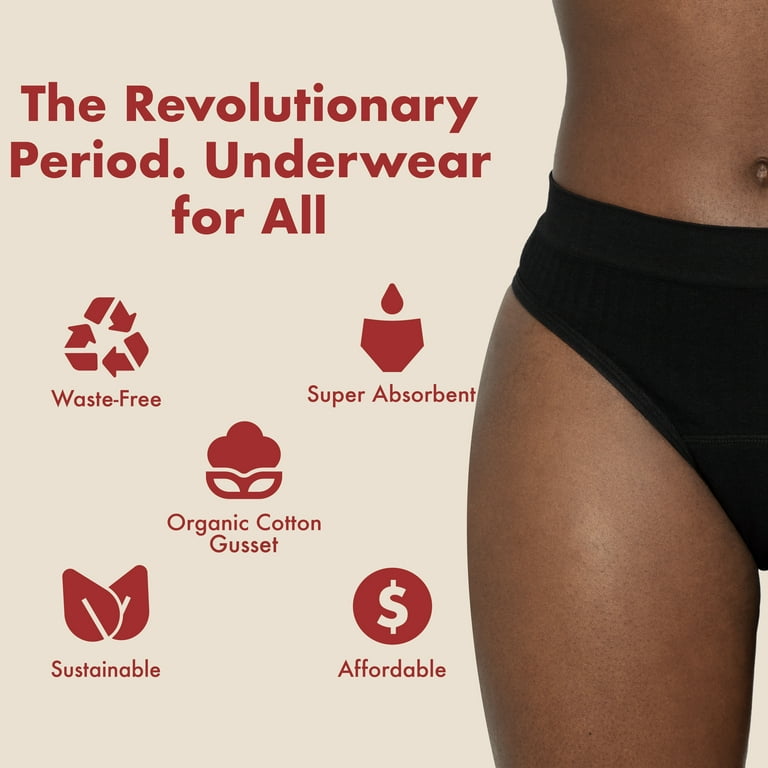 The Period Company. The Thong Period. in Sporty Stretch for Light Flows.  Size Women's 2X (Women's Plus) 