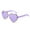 Purple, variant on Women Sun HatsAdult Transparent Multi Color Love Shape Integrated Diamond Decorative Glasses