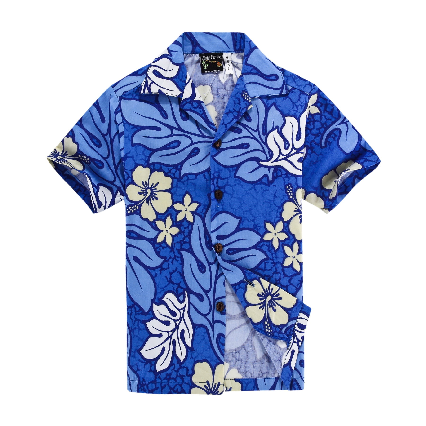 Hawaii Hangover - Hawaiian Shirt Aloha Shirt in Blue with White and