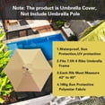thumbnail image 2 of Bibana Replacement Canopy for 7.5ft Patio Umbrella, Market Umbrella Top with 6 Ribs, Outdoor Umbrella Cover (Tan), 2 of 6