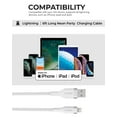 thumbnail image 6 of Liquipel Powertek iPad & iPhone Lightning Charger Cable, Fast Charging 6ft MFI, Premium White, 6 of 7