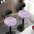 thumbnail image 3 of ZIATUBLE Marble Stripes Round Stool Cover Cushion Butterfly Bar Stool Slipcovers Chair Covers Set of 2 Kitchen Bar Stool Chair Seat Cover Machine Washable Round Chair Covers 14-16 Inch, 3 of 6